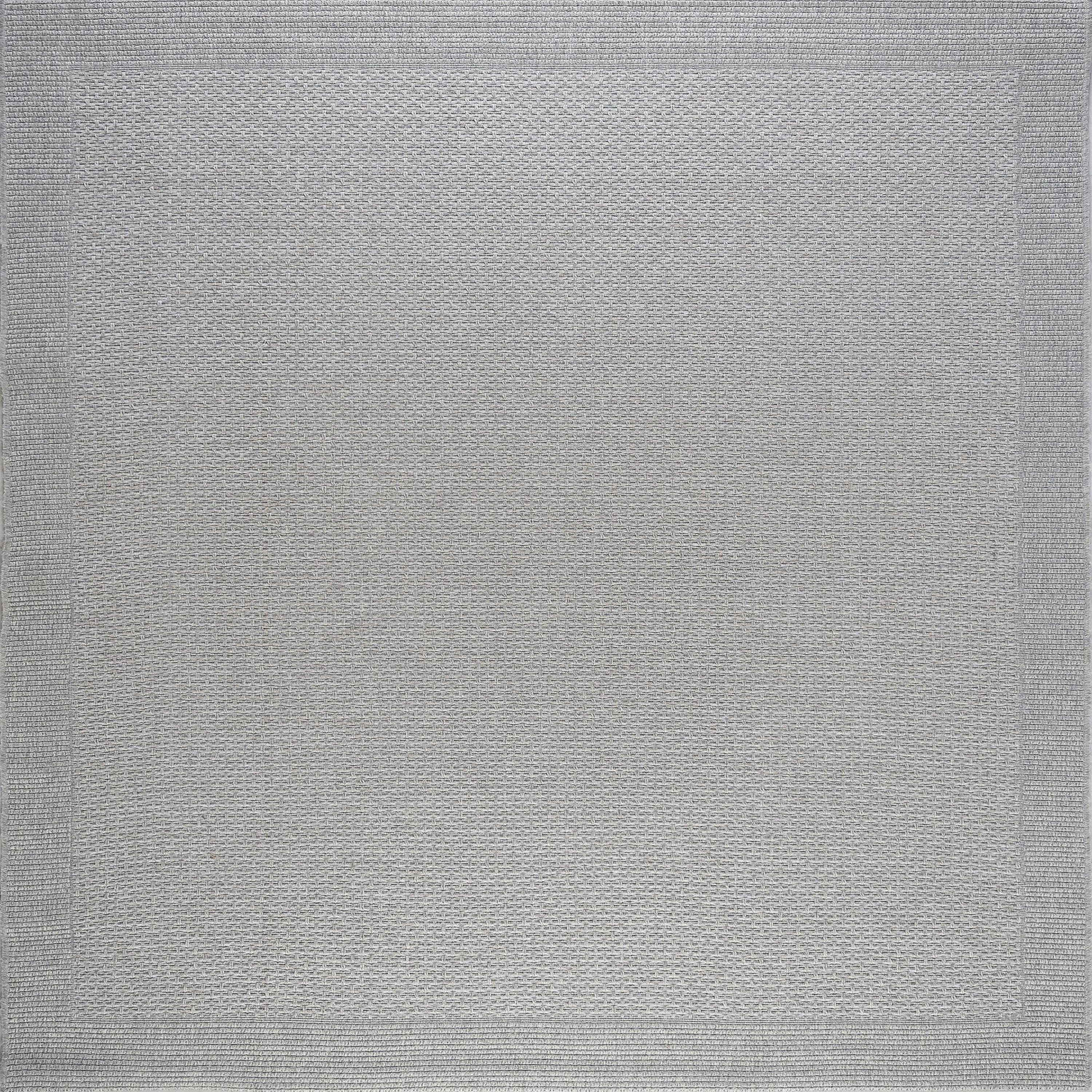 6ft Square Water Resistant, Indoor Outdoor Rugs for Patios, Front Door Entry, Entryway, Deck, Porch, Balcony | Outside Area Rug for Patio | Gray, Solid | Size: 5'1'' Square