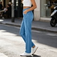 thumbnail image 6 of High Rise Skinny Jeans Elastic Waistband Solid Color Stretch Denim Pants Classic Pocket Styling Casual Slim Trousers Trendy Street Clothes, 6 of 9