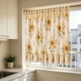 thumbnail image 5 of JWZZYD Farmhouse Stove Skirt Oven Curtain for Kitchen Decor, Reusable Washable Oven Front Cover with Lace Ruffle Trim with Ribbon Ties, Oven Curtain Cover for Cottage Kitchen(Sunflower), 5 of 8