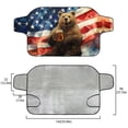 thumbnail image 5 of FORUDESIGNS Bear Beer American Flag Print Windshield Snow Cover for Cars Auto Waterproof Windscreen Covers Car Frost Removal Wiper Protector Front Window Automotive Covers Fits Trucks, Vans, SUVs, 5 of 6