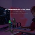 thumbnail image 4 of Zinc Alloy USB Condenser Microphone with 16mm Electret Core, Cardioid Polar Pattern, 192KHz/24bit Sampling, RGB Auto-Color Light, 2m USB-C Cable, Headset Monitoring, Volume Controls, Flat Mesh Head -, 4 of 6