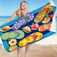 thumbnail image 3 of Yarino Beach Towels Oversized 60inx30in Summer Beach Slippers Beach Towel Microfiber Double-sided Velvet Beach Towel Swimming Towel Versatile Beach Towel, 3 of 6