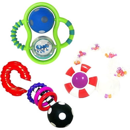 Sassy - 3 Piece Developmental Gift Set for Baby 3 months and older