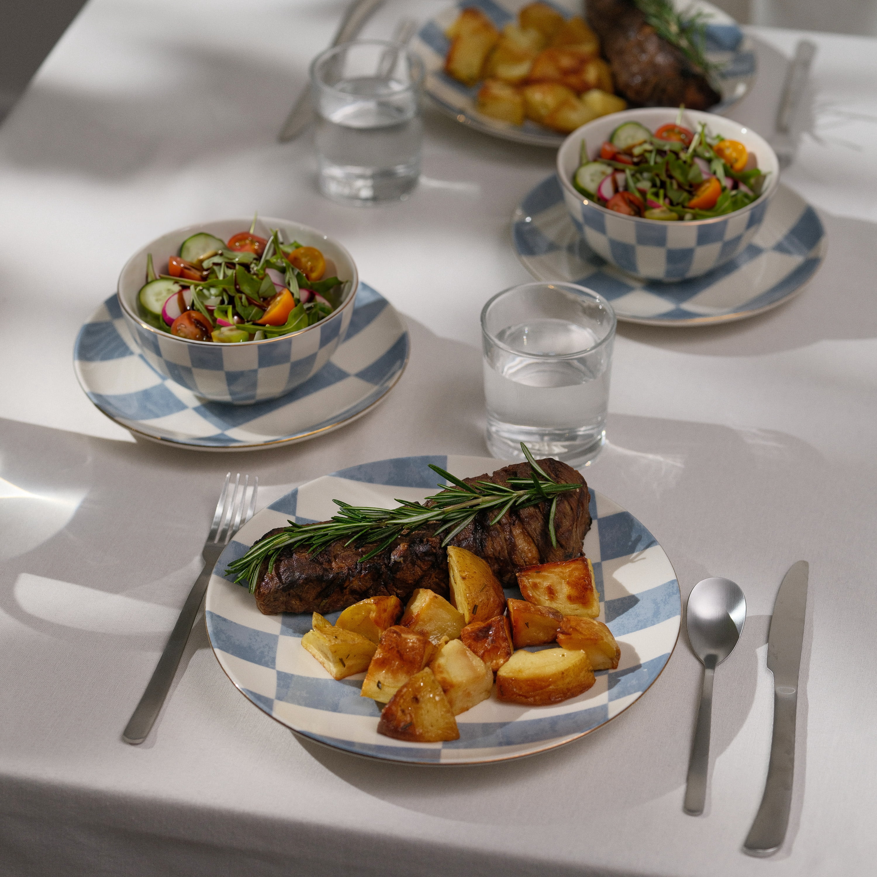 Thyme & Table Celine Ceramic Salad Plate Blue