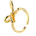 thumbnail image 1 of Anillo con lazo, anillo de dedo ajustable, anillo de promesa para mujer, aniversario, San Valentín, anillo con lazo, joyería con lazo, 1 of 5