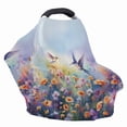 thumbnail image 4 of Renewold Hummingbird Daisy Blue Car Seat Covers for Boys Girls, Nursing Cover Carseat Canopy, Baby Breastfeeding Cover, Multi Use Nursing Scarf, Infant Stroller Cover, 4 of 6