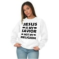thumbnail image 4 of Jesus Is My Savior Not My Religion Sweatshirt for Men or Women Brisco Brands X, 4 of 6