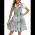 thumbnail image 1 of Trajes de Oktoberfest para Mujer: Vestido Dirndl para el Traje Tradicional Bávaro Alemán Verde S, 1 of 8