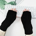 thumbnail image 4 of GBAYXJ Women's Anutumn And Winter Half-Finger Multicolor Gloves(I), 4 of 7