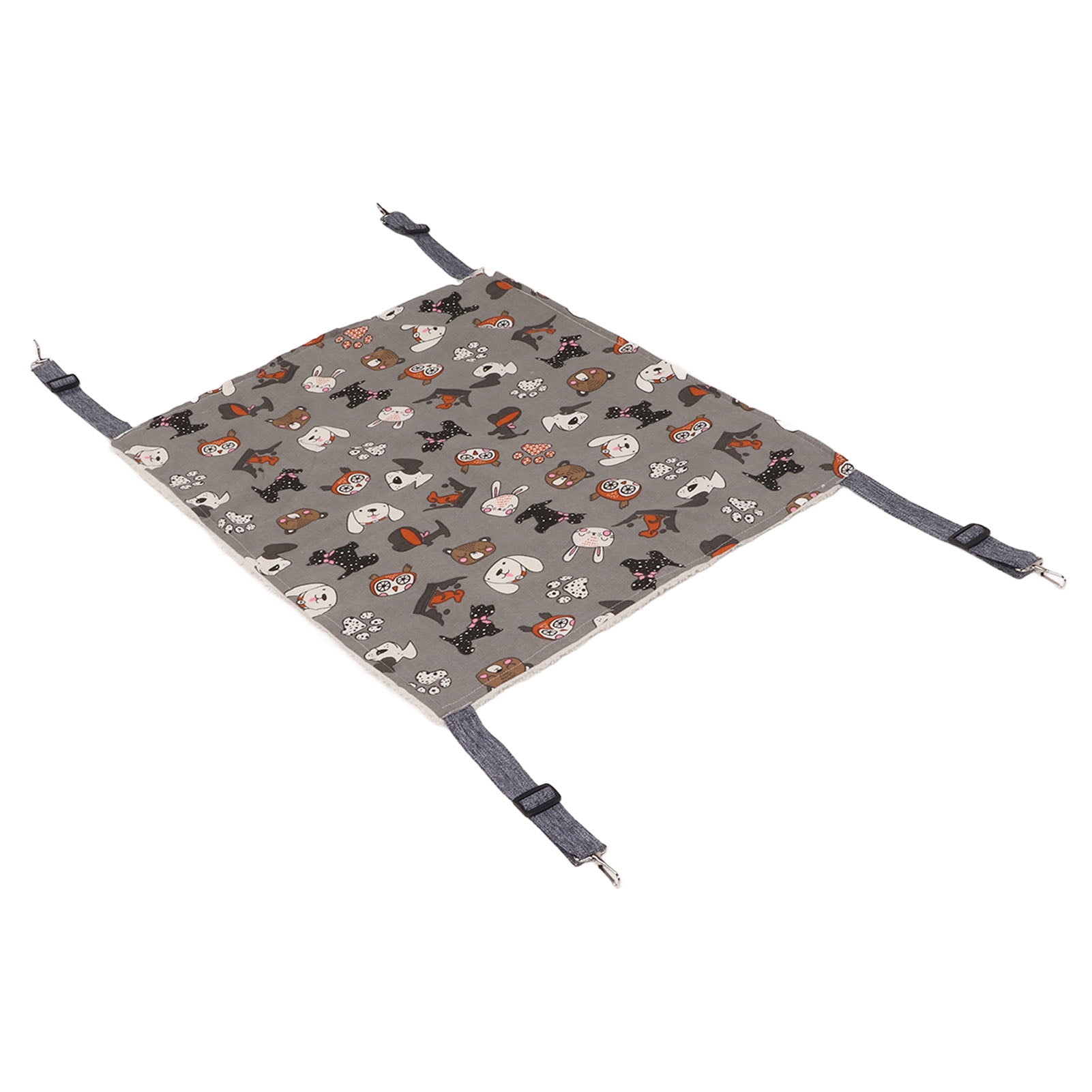 Double Layer Plush Hammock For Cats, Soft And Comfortable, Easy To Clean, Metal Hook, Easy To Install, Suitable For Rabbits, Kittens, Hamsters, Puppies, Ferrets