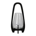 thumbnail image 2 of Sagebrook Home 18"H Glass Lantern With Wood Handle, Black, 2 of 11