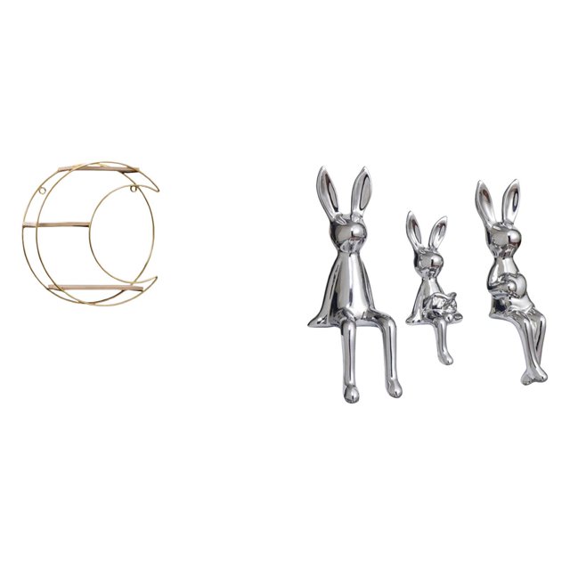 Estante de almacenamiento de pared,Estantería colgante de pared de metal de 3 niveles para decoración de dormitorio,Estante de pared flotante de 3 capas que ahorra espacio,Escultura de