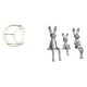 thumbnail image 1 of Estante De Pared Multifuncional Moderno Con Figuras De Conejos, Estatuas Para Colección, Vitrina De Trofeos, Estantería, Decoración, Centro De Mesa Que Ahorra Espacio, Escultura De Animal., 1 of 8