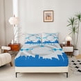 thumbnail image 3 of Sports Sheet Set Queen,American Football Players Bed Sheets Set ,Football Lovers Sheets,Football City Flat Fitted Sheet with 2 Pillowcases(Detroit), 3 of 6