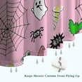thumbnail image 6 of Pink Halloween Elements Pattern Shower Curtain 36"x72" ,Bathroom Decorative Shower Curtains Set with 12 Hooks,Modern Waterproof Washable Shower Curtain, 6 of 6