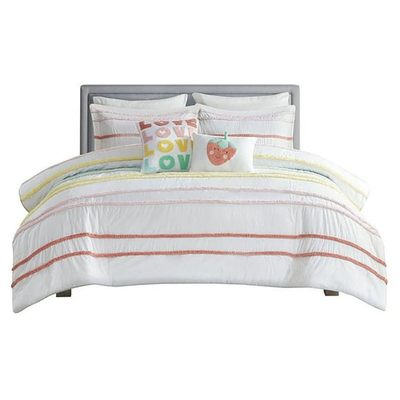 Urban Habitat Kids Cotton Printed Reversible Twin Duvet Cover Set in Pink