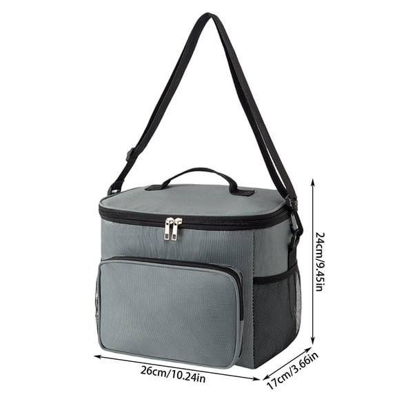 Luoshdecor Reusable Lunch Box for Men/Women,Insulated Lunch Bag Leakproof Lunchbox with Adjustable Shoulder Strap for Work ,Office, Picnic,Beach