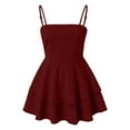 thumbnail image 3 of Vestido sin mangas y sin espalda con lazo para mujer - Vestido informal midi de corte A en color liso, 3 of 4