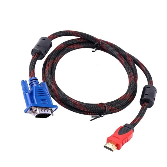 Yammee Adapter Cable 1080P Video Cables 19pin Interface to VGA Male to Male Cable Cord for Computer Laptop PC Monitors 150cm