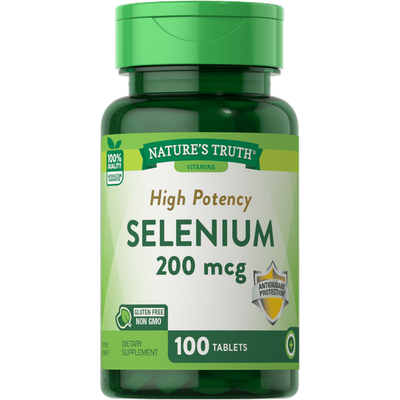 Nature's Truth High Potency Selenium 200 mcg Supplement, 100ct, 4-Pack