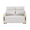 thumbnail image 3 of 55.5 - inch wide teddy velvet convertible loveseat / Saves space in living rooms, 3 of 3
