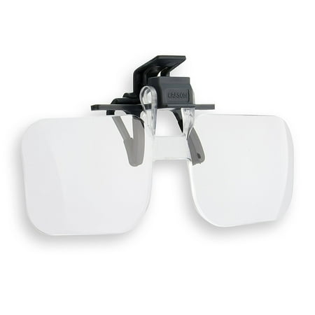 Diopter Magnifying - Clip and Flip 2x Power Magnifying Lens +4.00 Diopters (OD-14), Clip-on, Flip-up, Magnifying Lenses (clips on to your regular glasses) By Carson