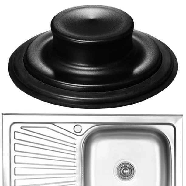 Tapón Drenaje para Fregadero Colador Eliminación Basura Acero Inoxidable (negro)