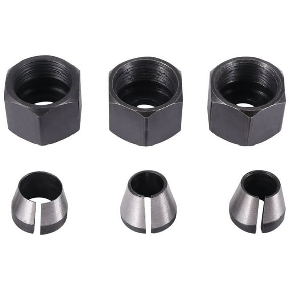 3 Pcs Router Collet Set Chuck Heads Adapter for Drills Engraving Trimming Carving Machine Electric Router Milling Cutter