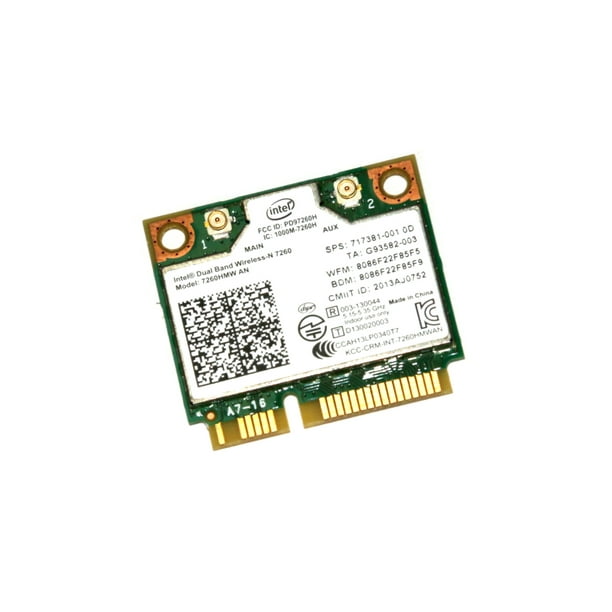 001 Hp Intel Dual Band Wireless N 7260 Wifi Bluetooth 4 0 Card Walmart Com Walmart Com