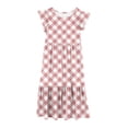 thumbnail image 7 of Girls Dress Sleeve Striped Pleated Casual Swing Dresses with Pockets for Kids 6-12 Years, 7 of 7