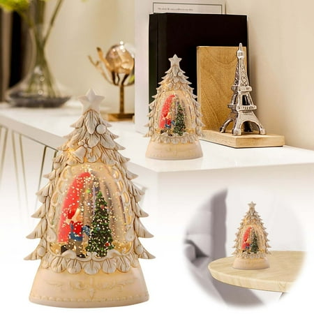 

Snow Globe Christmas Tree Figurine Christmas Battery Operated Lighted For Party Decorations Event Tablecloth Tropical Party Decorations Event Planner Organizer with Calendar Event Dress plus Size