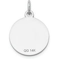 thumbnail image 3 of Solid 14k White Gold w/Enamel .027 Gauge Circular Engravable Disc - 21.13mm, 3 of 6
