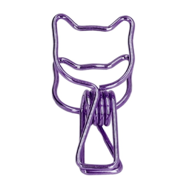 20pcs Pinces à Papier Mignons, Pinces Réutilisables de Style Élégant de Conception Creuse Clips Métalliques Pinces à Liant pour la Salle de Classe de Bureau