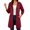 Red(New&Hot), variant on ZHYou Long Hooded Jackets for Women Full Zip Up Drawstring Casual Comfy Baggy Long Sleeve Hoodies with 2 Pockets,Black,Size L