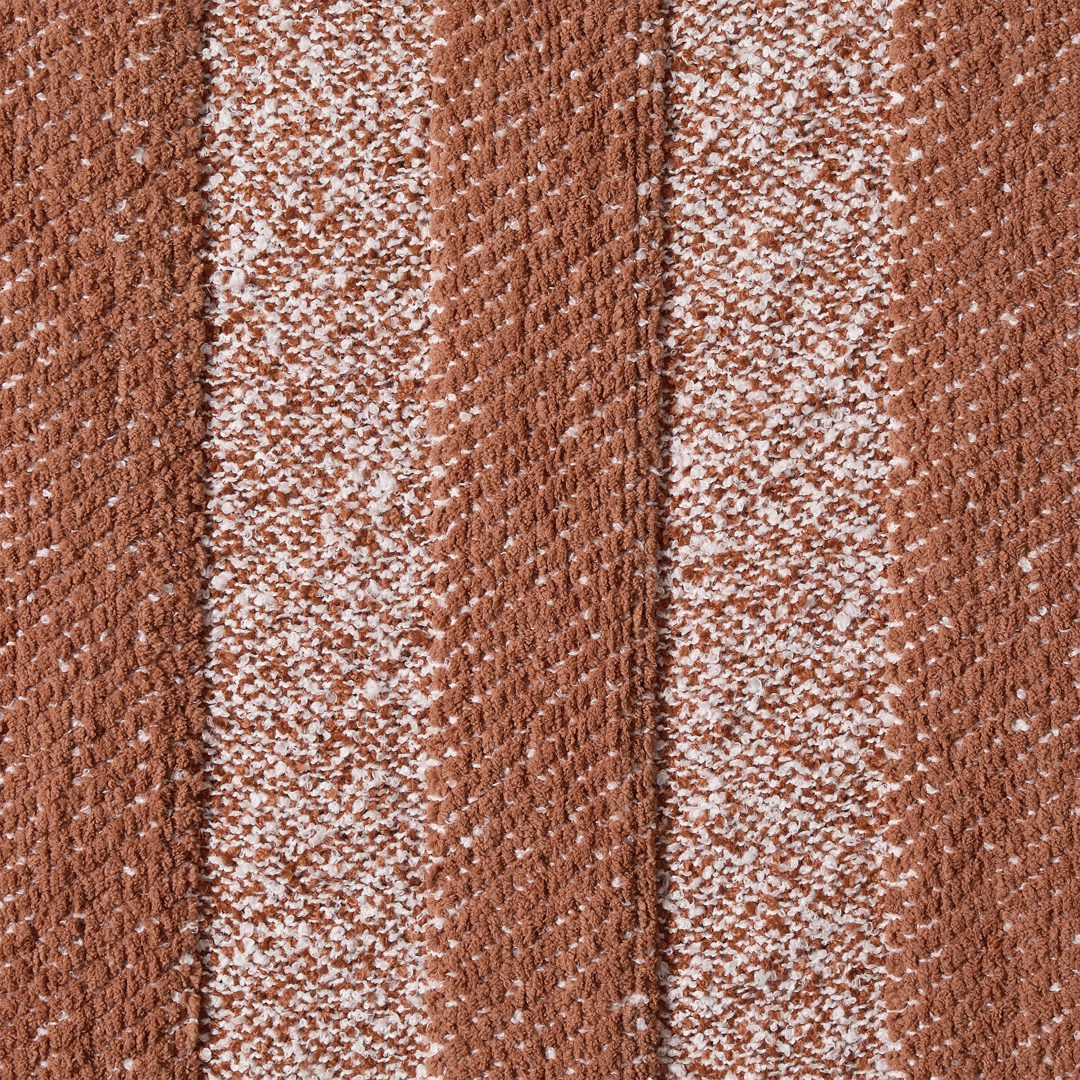Beautiful Terracotta Chenille Striped Throw by Drew Barrymore, 50" x 60"