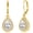 Apr-White Topaz-Gold, variant on Leverback Dangle Earrings for Women Trendy Multicolor Pear Cubic Zircon Earrings Birthstone Teardrop Drop Earrings Jewelry Gifts for Everyday Party Wedding 14K White Gold | 24K Gold Plated[a5102]