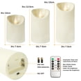 thumbnail image 5 of Cacou 3-Pack Flickering LED Flameless Candles with Remote Control for Home Decor and Mood Lighting, 5 of 7