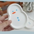 thumbnail image 4 of Christmas Decorations Practical Small Gifts Snowman Plaster Tray Ornaments Christmas Aromatherapy Candle Tray, 4 of 6