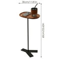 thumbnail image 3 of Walnut Sofa Edge Table Mini Solid Wood Small Edge Table Small Sized Living Room Retro Bedside Table Multifunctional Tea Table Solid Wood Storage Rack 55Cm Utility, 3 of 4
