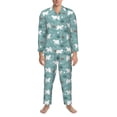 thumbnail image 3 of Goofa whiter Snow bear Print for 2-piece Loungewear Set Men’s Sleepwear Set Soft PJs Cozy loungewear Comfy Sleep Set Winter Pajamas-X-Large, 3 of 7