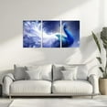 thumbnail image 2 of FCCUYE Blue Peacock White Floral Wall Art Set of 3 Canvas Nature Prints Painting Bird with Flower in Blue White Porcelain Vase Poster Picture for Living Room Bedroom Decor(Bir-02,12"x16"x3), 2 of 7