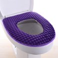 thumbnail image 1 of Cubierta del asiento del inodoro, almohadillas de asiento de inodoro con cremallera de terciopelo de diamante, lavables y cómodos, 4 colores, púrpura, 11 kaili Sencillez, 1 of 2