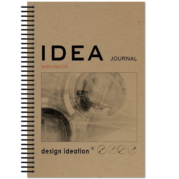 IDEA JOURNAL Spiral Bound Sketchbook. Mixed Media Paper. (5.5" x 8.5") SB-50100-LS-1-3