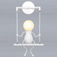 thumbnail image 2 of Swing Black X1 Lámpara de pared LED humanoide creativa Aplique de pared LED moderno Lámpara de pared Art Deco Max 60w E27 para habitación de niños, cabecera de dormitorio, escalera, Rojo Verde Cocina, Decoración y Otros, 2 of 5