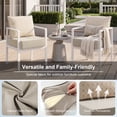 thumbnail image 6 of Gymojoy Luxury Outdoor Deep Seat Cushion 22 X 24 X 6 inch for Patio Furniture, Waterproof & Fade Resistant Patio Furniture Replacement Cushions, Beige Pattern, 6 of 11
