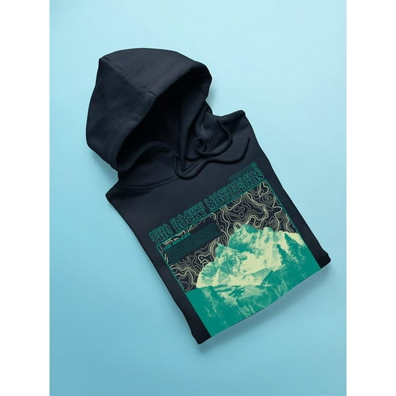 Wavey Rocky Mountains Hoodie Men's -SelectDesign