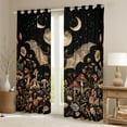 thumbnail image 3 of jejeloiu Halloween Spooky Bats Black Out Curtains,Cartoon Mushroon Flower Curtains Pack of 2 (42x63 Each),Galaxy Starry Night Bedroom Curtains,Microfiber Bedroom Decor, 3 of 6