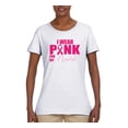 thumbnail image 2 of I Wear Pink for My Aunt Survivor Awareness Womens Graphic T-Shirt, White, 3XL, 2 of 3