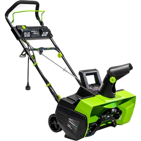 UPC: 0052909710221 | Earthwise SN71022 22-Inch 14-Amp Electric Corded Snow Thrower with LED Lights