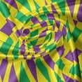 thumbnail image 5 of Ambesonne Green and Purple Valance Pack of 2, Mardi Gras Rhombs, 42"X12", Yellow Violet and Green, 5 of 5